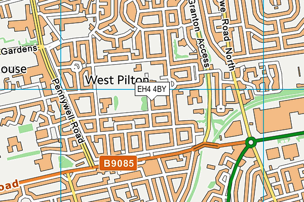 EH4 4BY map - OS VectorMap District (Ordnance Survey)