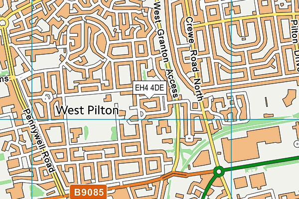 EH4 4DE map - OS VectorMap District (Ordnance Survey)