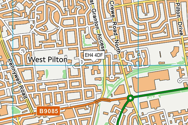 EH4 4DF map - OS VectorMap District (Ordnance Survey)