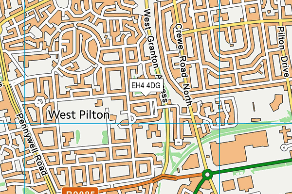 EH4 4DG map - OS VectorMap District (Ordnance Survey)