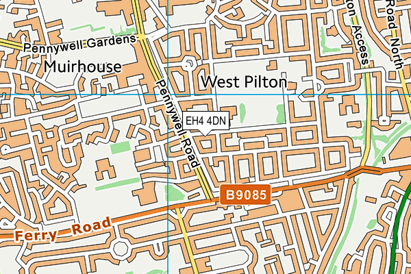 EH4 4DN map - OS VectorMap District (Ordnance Survey)