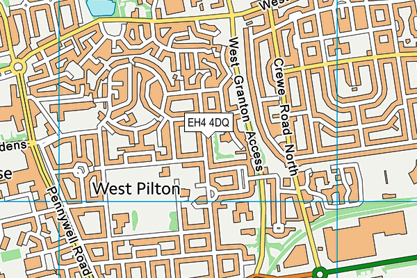 EH4 4DQ map - OS VectorMap District (Ordnance Survey)