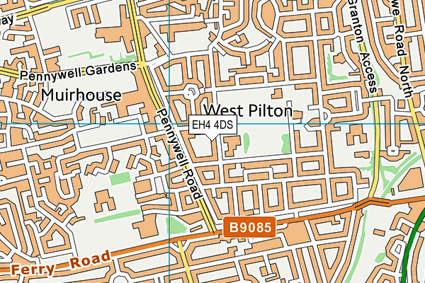 EH4 4DS map - OS VectorMap District (Ordnance Survey)