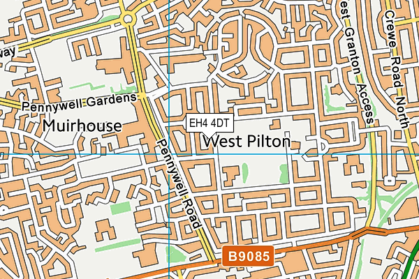 EH4 4DT map - OS VectorMap District (Ordnance Survey)