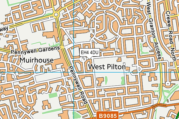 EH4 4DU map - OS VectorMap District (Ordnance Survey)