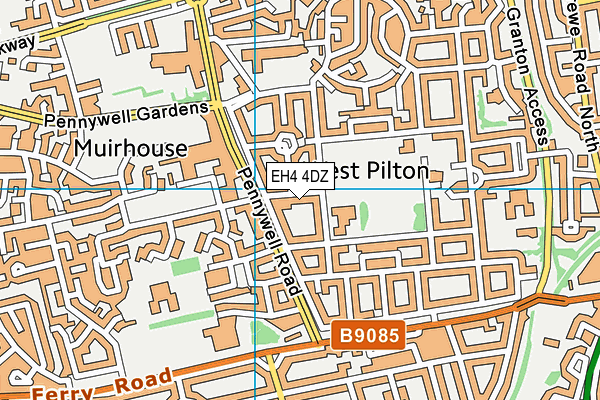 EH4 4DZ map - OS VectorMap District (Ordnance Survey)