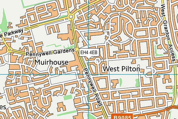 EH4 4EB map - OS VectorMap District (Ordnance Survey)