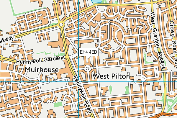 EH4 4ED map - OS VectorMap District (Ordnance Survey)