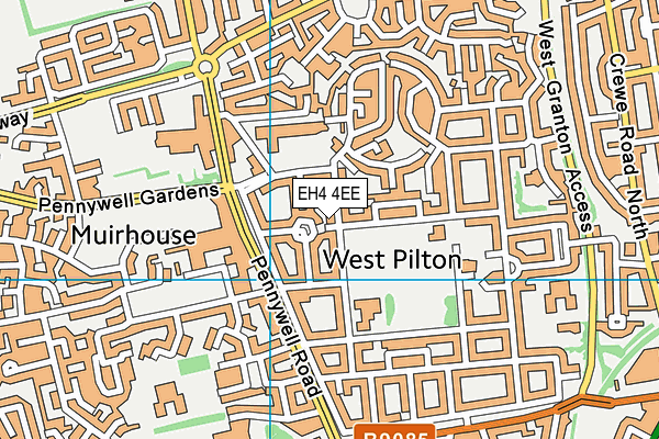 EH4 4EE map - OS VectorMap District (Ordnance Survey)