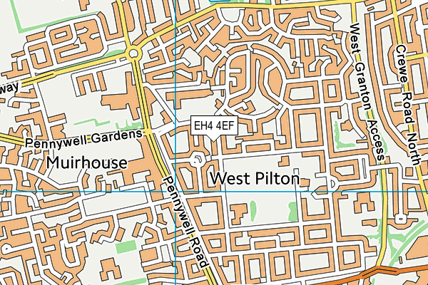 EH4 4EF map - OS VectorMap District (Ordnance Survey)