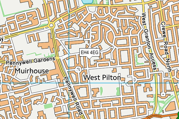 EH4 4EG map - OS VectorMap District (Ordnance Survey)