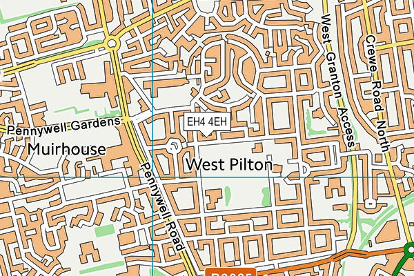 EH4 4EH map - OS VectorMap District (Ordnance Survey)