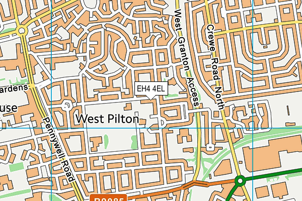 EH4 4EL map - OS VectorMap District (Ordnance Survey)