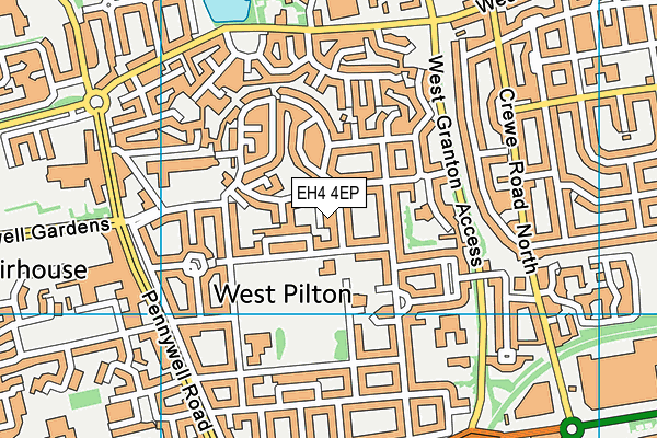 EH4 4EP map - OS VectorMap District (Ordnance Survey)