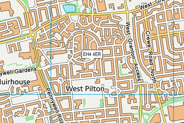 EH4 4ER map - OS VectorMap District (Ordnance Survey)