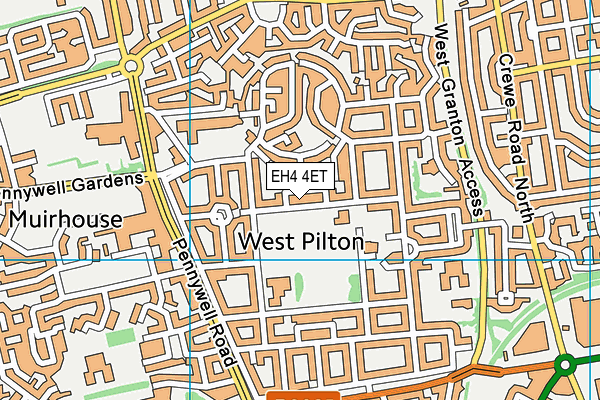 EH4 4ET map - OS VectorMap District (Ordnance Survey)