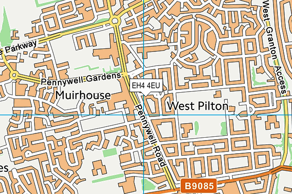 EH4 4EU map - OS VectorMap District (Ordnance Survey)