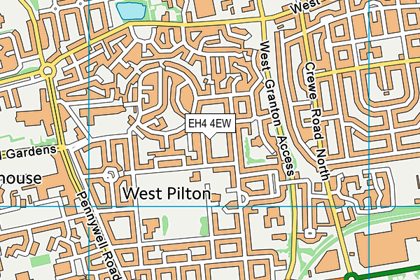 EH4 4EW map - OS VectorMap District (Ordnance Survey)