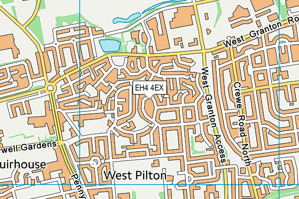 EH4 4EX map - OS VectorMap District (Ordnance Survey)