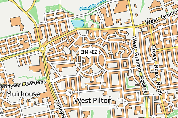 EH4 4EZ map - OS VectorMap District (Ordnance Survey)