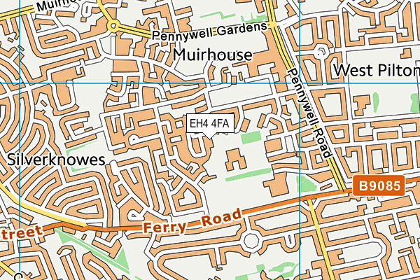 EH4 4FA map - OS VectorMap District (Ordnance Survey)