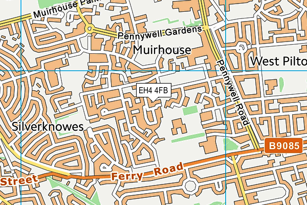 EH4 4FB map - OS VectorMap District (Ordnance Survey)