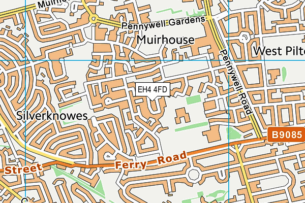 EH4 4FD map - OS VectorMap District (Ordnance Survey)