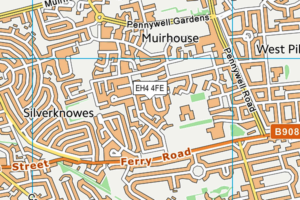 EH4 4FE map - OS VectorMap District (Ordnance Survey)