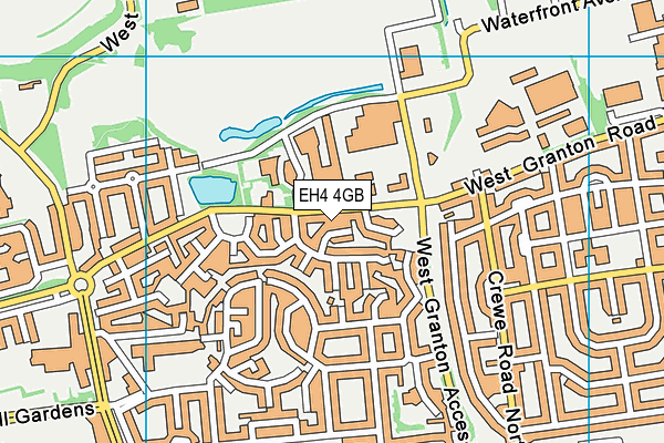 EH4 4GB map - OS VectorMap District (Ordnance Survey)
