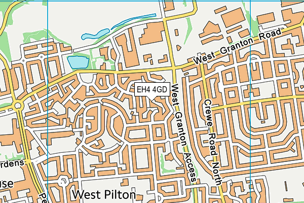 EH4 4GD map - OS VectorMap District (Ordnance Survey)