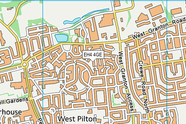 EH4 4GE map - OS VectorMap District (Ordnance Survey)