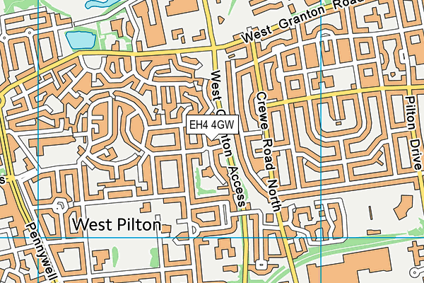 EH4 4GW map - OS VectorMap District (Ordnance Survey)