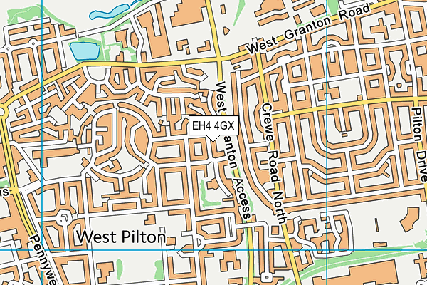 EH4 4GX map - OS VectorMap District (Ordnance Survey)