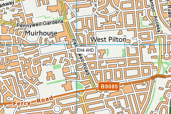 EH4 4HD map - OS VectorMap District (Ordnance Survey)