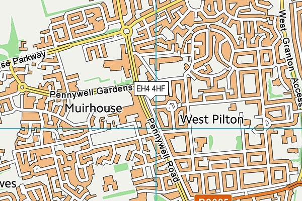 EH4 4HF map - OS VectorMap District (Ordnance Survey)