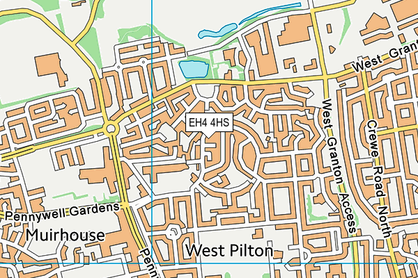 EH4 4HS map - OS VectorMap District (Ordnance Survey)