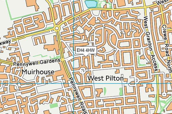 EH4 4HW map - OS VectorMap District (Ordnance Survey)