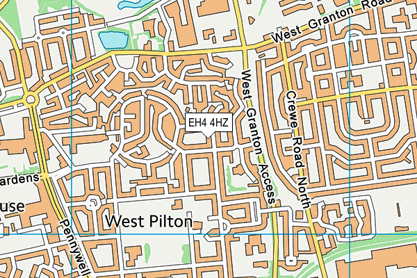 EH4 4HZ map - OS VectorMap District (Ordnance Survey)