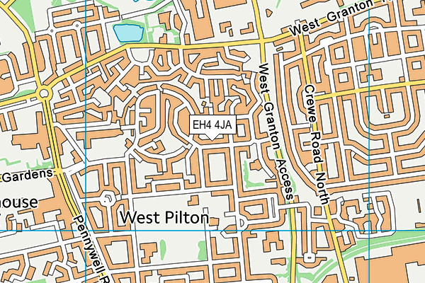 EH4 4JA map - OS VectorMap District (Ordnance Survey)