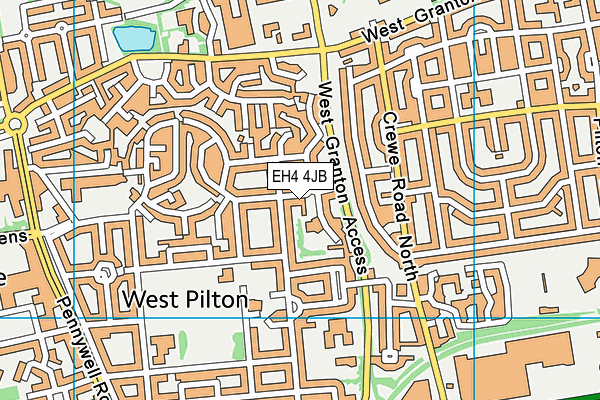 EH4 4JB map - OS VectorMap District (Ordnance Survey)