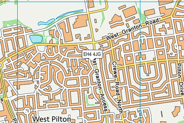 EH4 4JG map - OS VectorMap District (Ordnance Survey)