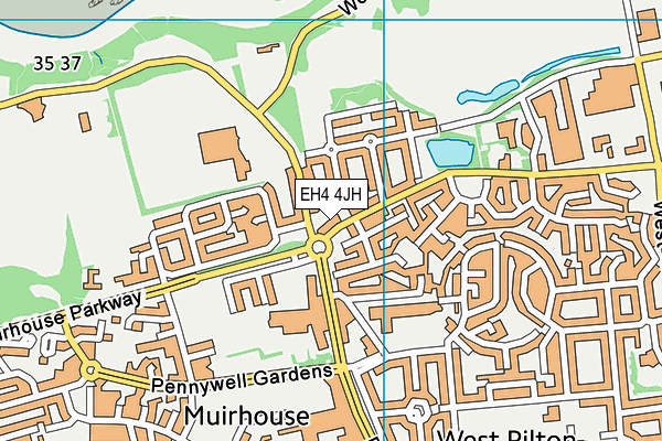 EH4 4JH map - OS VectorMap District (Ordnance Survey)