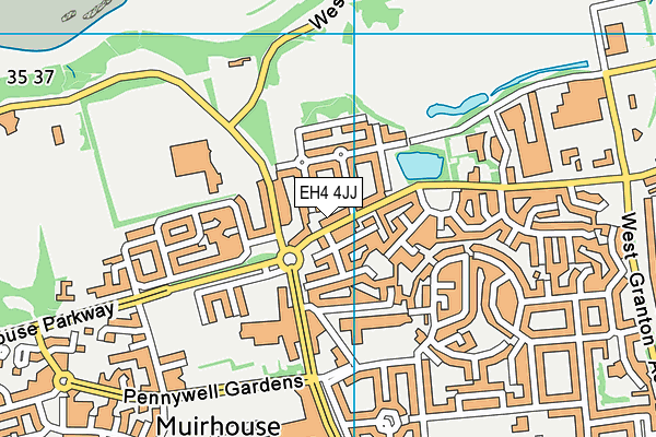 EH4 4JJ map - OS VectorMap District (Ordnance Survey)