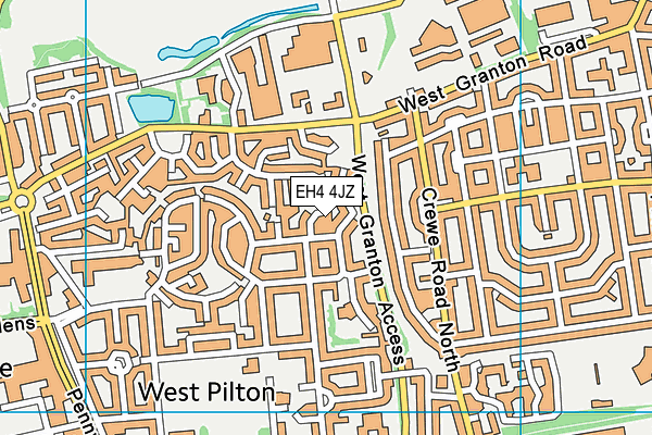 EH4 4JZ map - OS VectorMap District (Ordnance Survey)