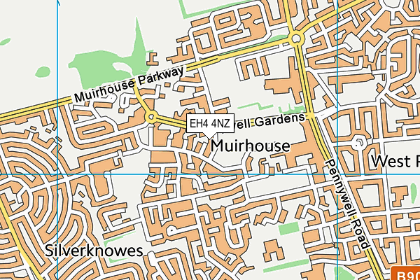 EH4 4NZ map - OS VectorMap District (Ordnance Survey)