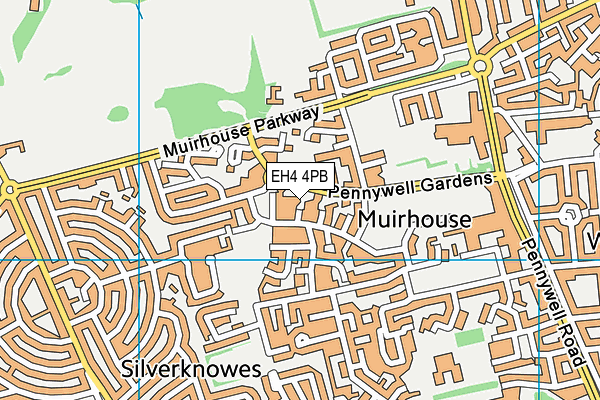 EH4 4PB map - OS VectorMap District (Ordnance Survey)