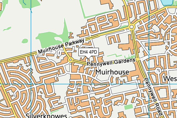 EH4 4PD map - OS VectorMap District (Ordnance Survey)