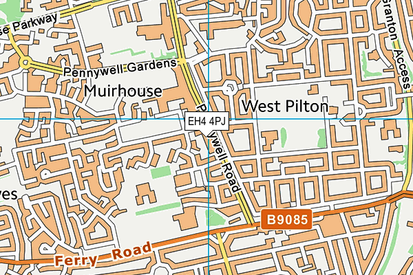 EH4 4PJ map - OS VectorMap District (Ordnance Survey)