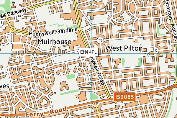 EH4 4PL map - OS VectorMap District (Ordnance Survey)