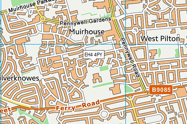 EH4 4PY map - OS VectorMap District (Ordnance Survey)